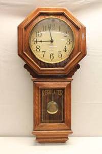 lot 9 image: Regulator Wall Clock (Batteries Not Included)