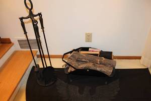 lot 54 image: Fireplace Cast Iron Accessory Set