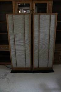 lot 1-77 image: Distinctive Pair of Original Vintage Magnapan Speakers MG-1 Panel Floor Speakers