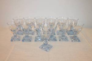 lot 1-86 image: Set of 13 Duncan and Miller Alden Sherbet Glasses