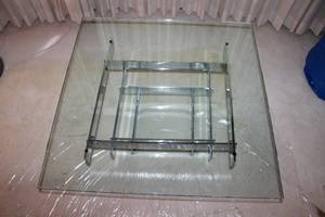 lot 1-113 image: Solid Glass Contemporary Coffee Table