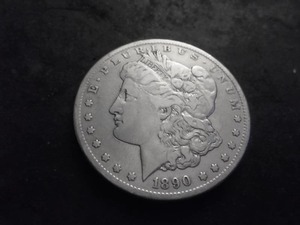 1890 CC  Morgan Silver Dollar