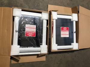 lot 2 image: Lot of 2 Home Decorators Collection 20.8 in. W x 25.8 in. H Rectangular Wood Composite Medicine Cabinet with Mirror Customer  Returns See Pictures