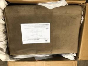 lot 4 image: Lifestyle Solutions Harvard Brown Microfiber with Round Arm Chair  Customer  Returns See Pictures
