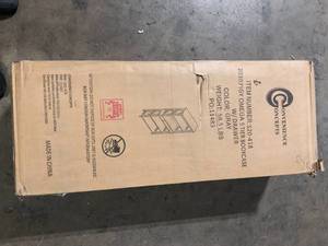 lot 12 image: Convenience Concepts Omega 59.75 in. Gray MDF 5-Shelf Standard Bookcase with 1-Drawer  Customer  Returns See Pictures