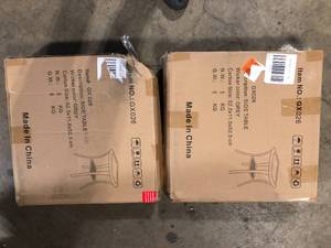 lot 19 image: Lot of 2 Gymojoy Carolina Gray Square Wicker Outdoor Side Table Customer  Returns See Pictures