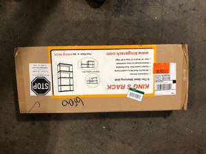 lot 26 image: Black 5-Tier Boltless Tier Height Adjustable Garage Steel Storage Rack Shelving Units (30 in W x 60 in H x 12 in D)   Customer  Returns See Pictures