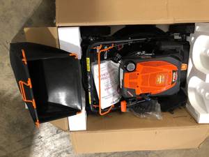lot 28 image: YARDMAX 22 in. 201 cc SELECT PACE 6 Speed CVT High Wheel FWD 3-in-1 Gas Walk Behind Self Propelled Lawn Mower   Customer  Returns See Pictures
