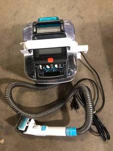 lot 29 image: Shark StainStriker Portable Corded Upholstery, Car, Rug and Carpet Cleaner with Spot and Pet Odor Remover in White  used  Customer  Returns See Pictures