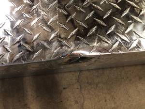 lot 40 image: Husky 71 inch Saddle Tool Box  Slight Damage  Customer  Returns See Pictures