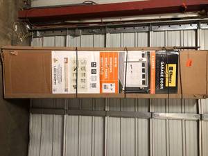 lot 50 image: Clopay Classic Steel Short Panel 8 ft x 7 ft Insulated 6.5 R-Value White Garage Door without Windows   Customer  Returns See Pictures