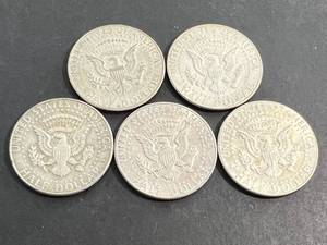 5 US 40% SILVER KENNEDY HALF DOLLARS