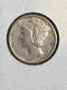 1944 US MERCURY DIME UNC