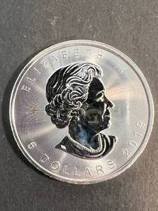 2019 CANADIAN MAPLE LEAF 1 TROY OZ .9999 FINE SILVER