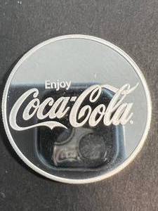 1 TROY OZ .999 FINE SILVER COCA COLA ROUND