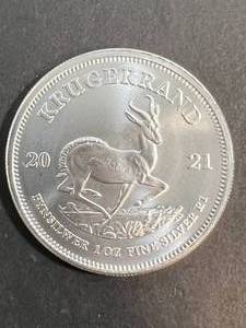 2021 SOUTH AFRICAN KRUGERRAND 1 TROY OZ .999 FINE SILVER