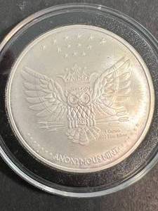 1 TROY OZ .999 FINE SILVER ANONYMOUS MINT ROUND IN AIRTITE