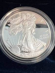 2014 PROOF AMERICAN SILVER EAGLE IN ORIGINAL MINT PACKAGING