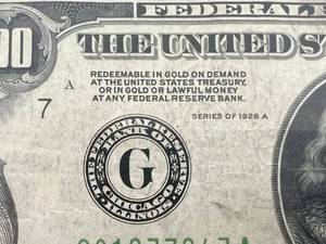 1928A US $100 REDEEMABLE IN GOLD FEDERAL RESERVE NOTE