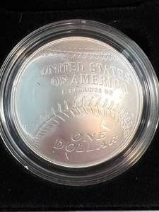2014 NATIONAL BASEBALL HALL OF FAME UNC SILVER DOLLAR