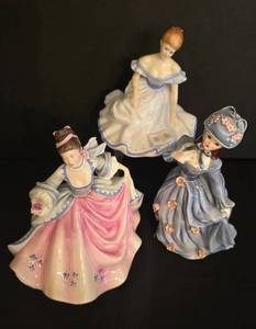 lot 50 image: Lovely Royal Doulton Figurines including Royal Doulton Marjorie & More