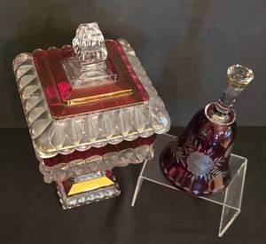 lot 51 image: Vintage Sparkling Cranberry Glass Options