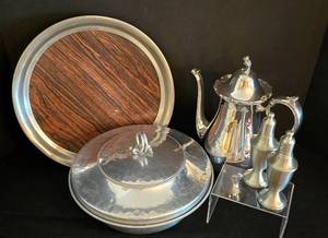 lot 74 image: Stunning Vintage Serving Items including Silver Plated Items