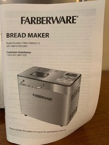 lot 106 image: New Farberware Bread Maker