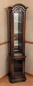 lot 11 image: Petite Wood and Glass Display Cabinet
