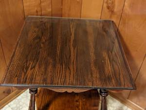 lot 10A image: Vintage Claw Foot Mahogany Side Table
