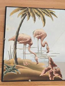 lot 40 image: Vintage Turner Flamingo Wall Mirror