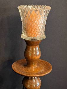 lot 43 image: Vintage Wood Candleholders