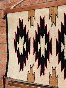 lot 123 image: Woven Wool Navajo Wall Textile Hanging