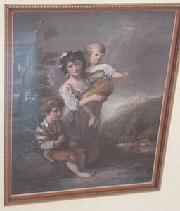 lot 158 image: Pair of Framed Vintage Prints by Wilike and Gainsborough