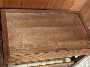 lot 168 image: Rolling Wood Side Table
