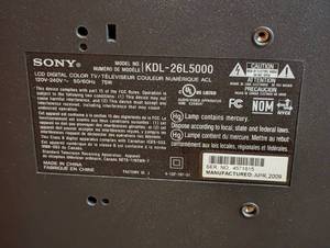 lot 169 image: Sony 26 TV