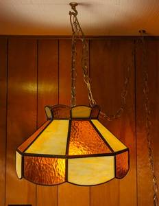 lot 180 image: Stained Glass Hanging Lamp