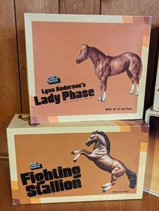lot 192 image: Four Vintage Breyer Horses including Vintage Breyer Lynn Andersons Lady Phase and Breyer Polo Pony