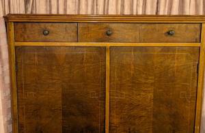 lot 231 image: Vintage Wood Wardrobe  Dresser