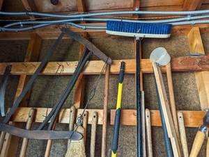 lot 247 image: Assorted Long Handled Tools