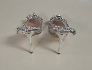 Steve Madden - Viable Pump - CLEAR Embellished Ankle strap Stiletto Toe- Size 8.5