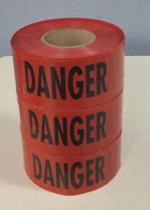 TOPSOON- Red Danger Tap- Safety Barrier Tape  3 Rolls