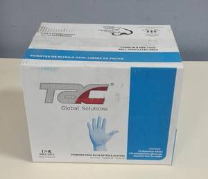 GLOBAL SOLUTIONS -TAC BRAND- POWDER Free Blue Gloves (10 Boxes) SIZE L