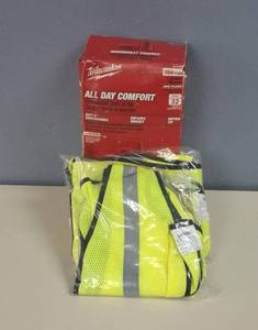 Milwaukee- (1 box) Milwaukee All Day Comfort Ear Plugs - Individually Wrapped (Box of 100 Pair)  &  HDX- (2 pack) HDX Hi-Visibility Lime Green Class 2 Reflective Adjustable Safety Vest.
