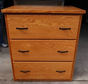 lot 40 image: SOLID WOOD DRESSER  FILE CABINET