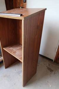 lot 60 image: DARK WOOD PODIUM