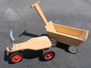 lot 94 image: PAIR OF WOODEN TOYS