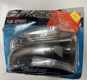 lot 39 image: Universal Tub Spout  brushed nickel