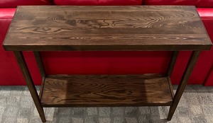 lot 118 image: Solid Wood Sofa Console Table - EUC