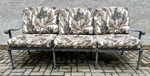 lot 163 image: LUXURY HANAMINT PATIO Aluminum Sofa